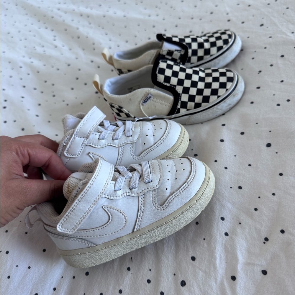 Vans Black and White Checkered Kids Shoes